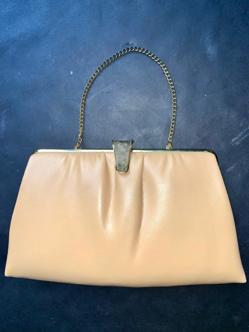 s l e e k :: Vintage Tan Convertible Evening Purse Clutch